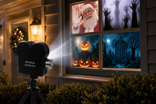 Projecteur de Fenêtre Halloween & Noël - Effet Holographique